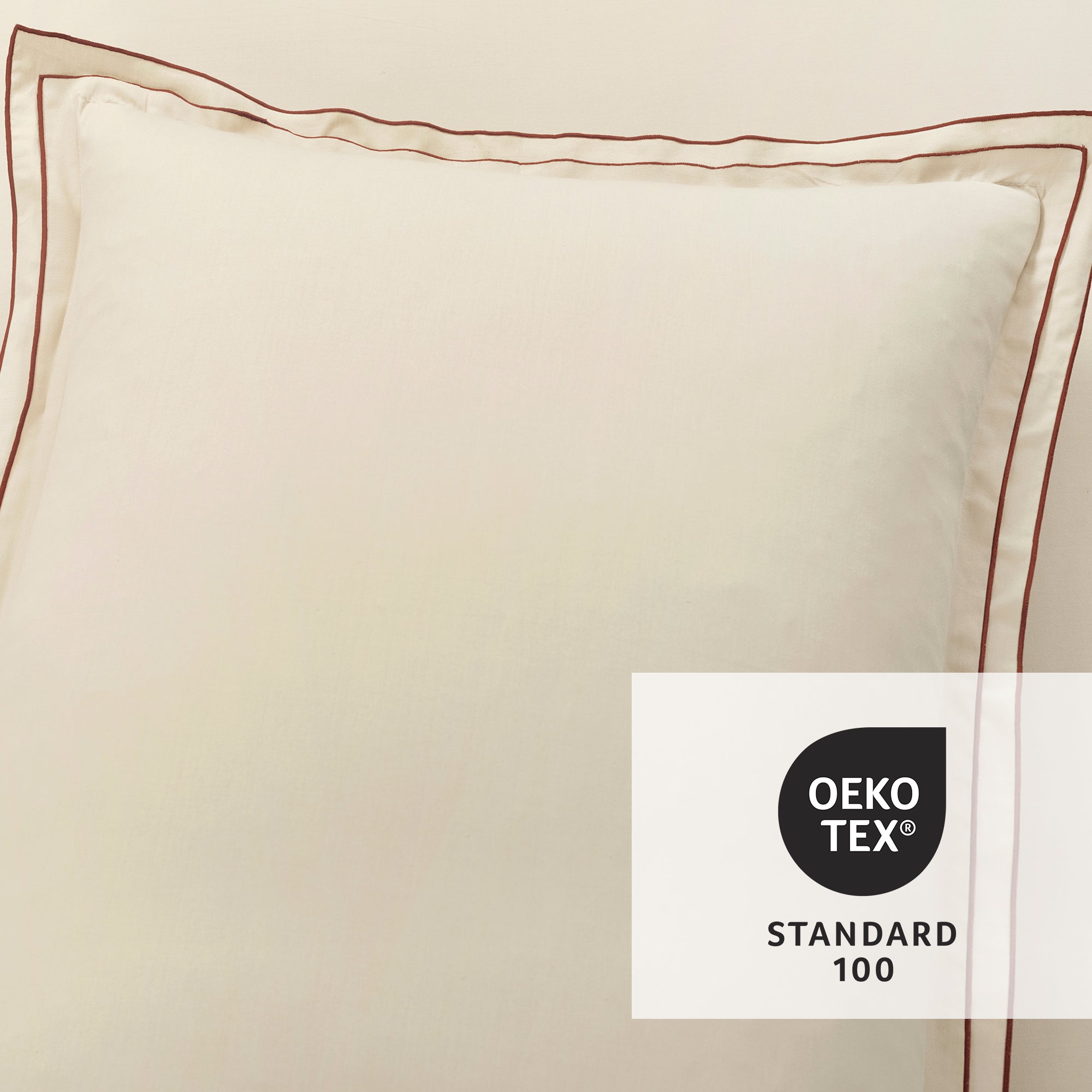 Hampton Double Flange Embroidered Contrast Edge Comforter Set - Queen Size Luxury Bedding for Master Bedroom & Guest Room - Soft & Elegant Home Decor for All Seasons