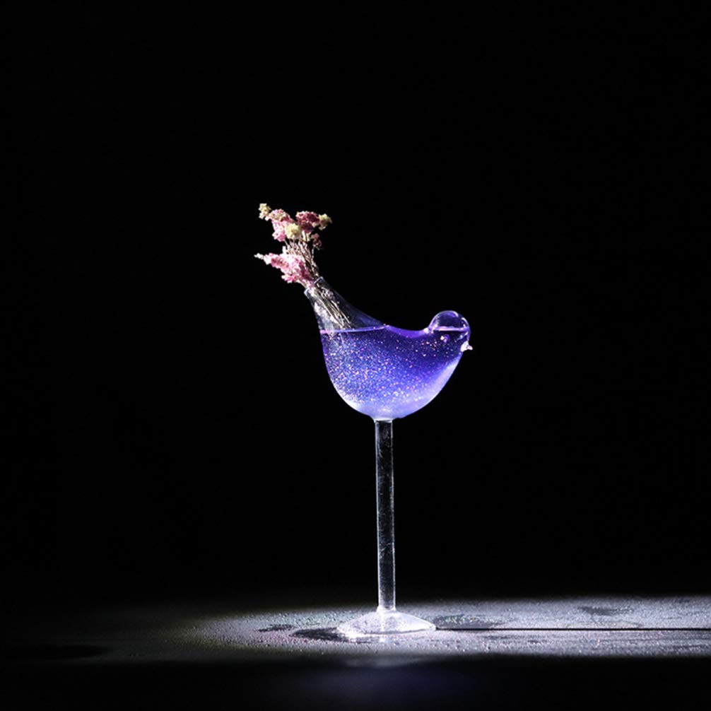 Elegant Bird-Shaped Cocktail Glass Goblet - Decorative Champagne & Red Wine Glass Cup for Home Bar, Restaurant, Party & Wedding Decor