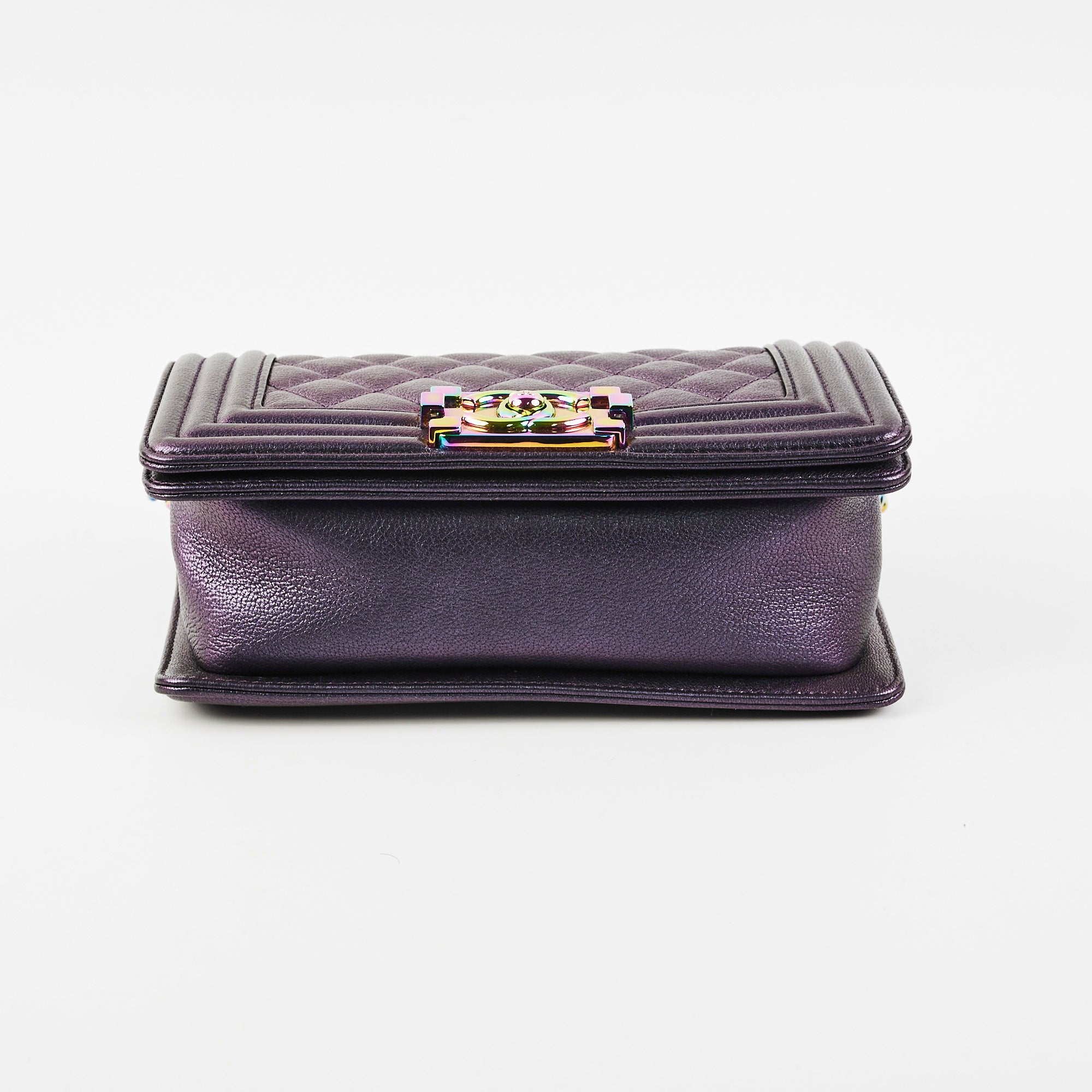 Chanel Small Boy Mermaid Iridescent Purple Shoulder Bag - Luxury Designer Crossbody Purse for Women | Perfect for Evening Parties, Date Nights & Special Occasions