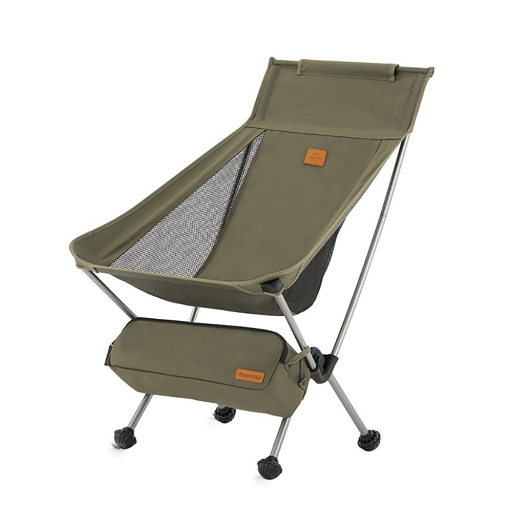 Naturehike Ultralight Folding Camping Chair with Storage Bag - Portable Outdoor Furniture for Backpacking, Hiking, Picnics & Beach (Green, Large Size) | Perfect for Camping Trips, Tailgating & Backyard Relaxation