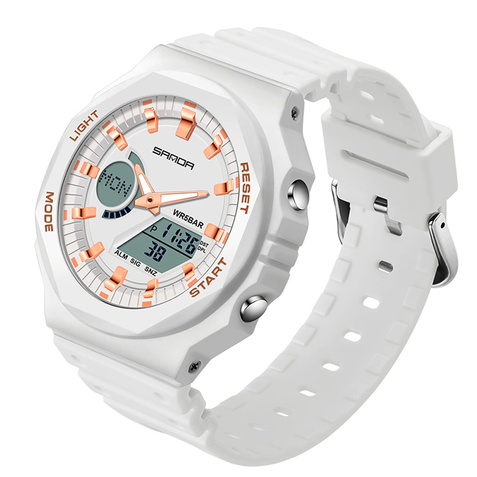 Military Tactical Watch - Digital Analog Outdoor Sports Wristwatch with LED Stopwatch, Waterproof Army Watch for Hiking, Camping & Survival Training