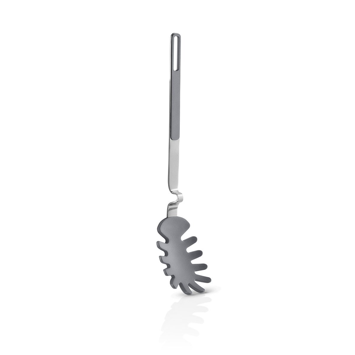 Eva Solo Gravity Nonstick Silicone Cooking Utensils Set - Stainless Steel & Silicone Pasta Spoon - Gray - Perfect for Pasta, Soup & Sauce Cooking - Dishwasher Safe Kitchen Tools