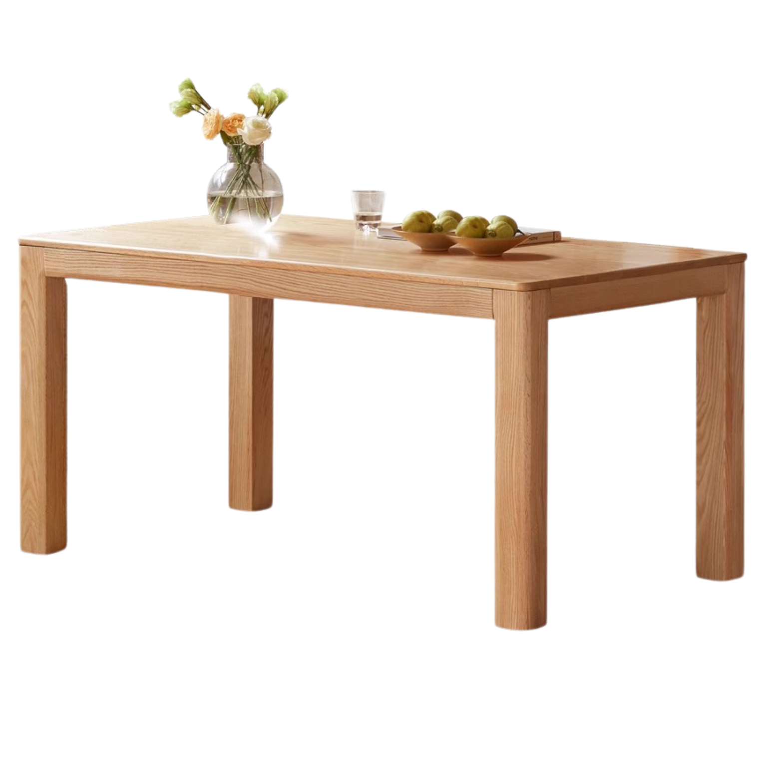 62.9x33.4x29.9 inch / 160x85x76 cm / Natural Wood Color / Dining table