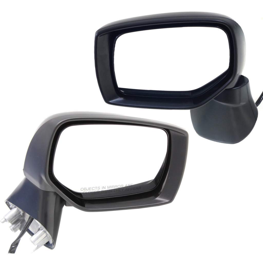 Subaru Impreza 2015-2016 Power Door Mirror Pair (Driver & Passenger Side) - Non-Heated, Manual Folding, Textured Black - Compatible with Sedan/Wagon Models 91036VA371, 91036VA361, SU1320144 | Perfect for Replacement & Car Maintenance