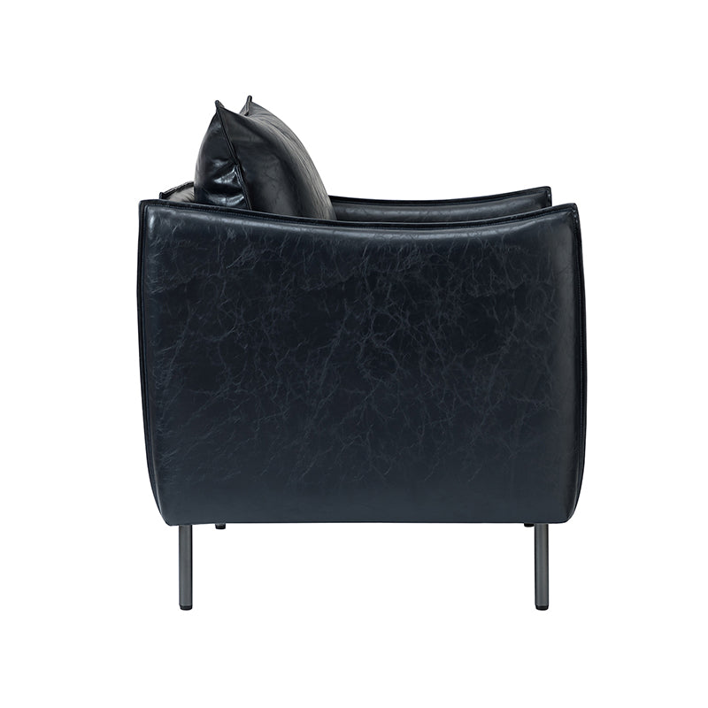 Felix Faux Leather Armchair - Modern PU Leather Accent Chair for Living Room, Office & Lounge - Comfortable Mid-Century Style Seating for Home Decor
