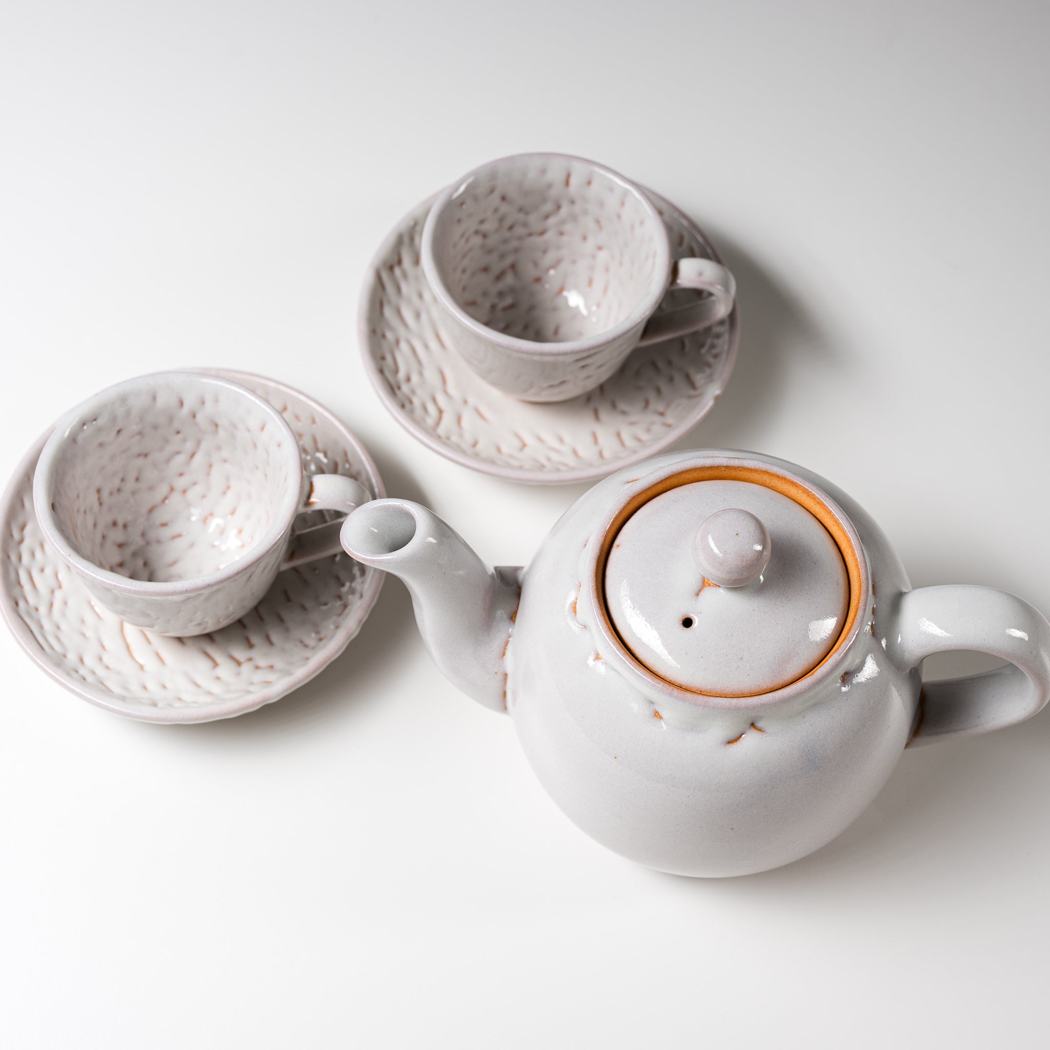 Premium Tenryu Kiln Hagi Ware Japanese Tea Set with Wooden Box - White Hagi Ceramic for Matcha & Sencha - Perfect for Traditional Tea Ceremonies & Home Decor