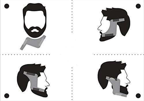 Professional Beard Shaper & Comb Kit for Men - 2-in-1 Grooming Tool for Precise Beard Styling at Home & Salon (Black) | Perfect for Daily Trimming, Shaping & Maintaining Facial Hair