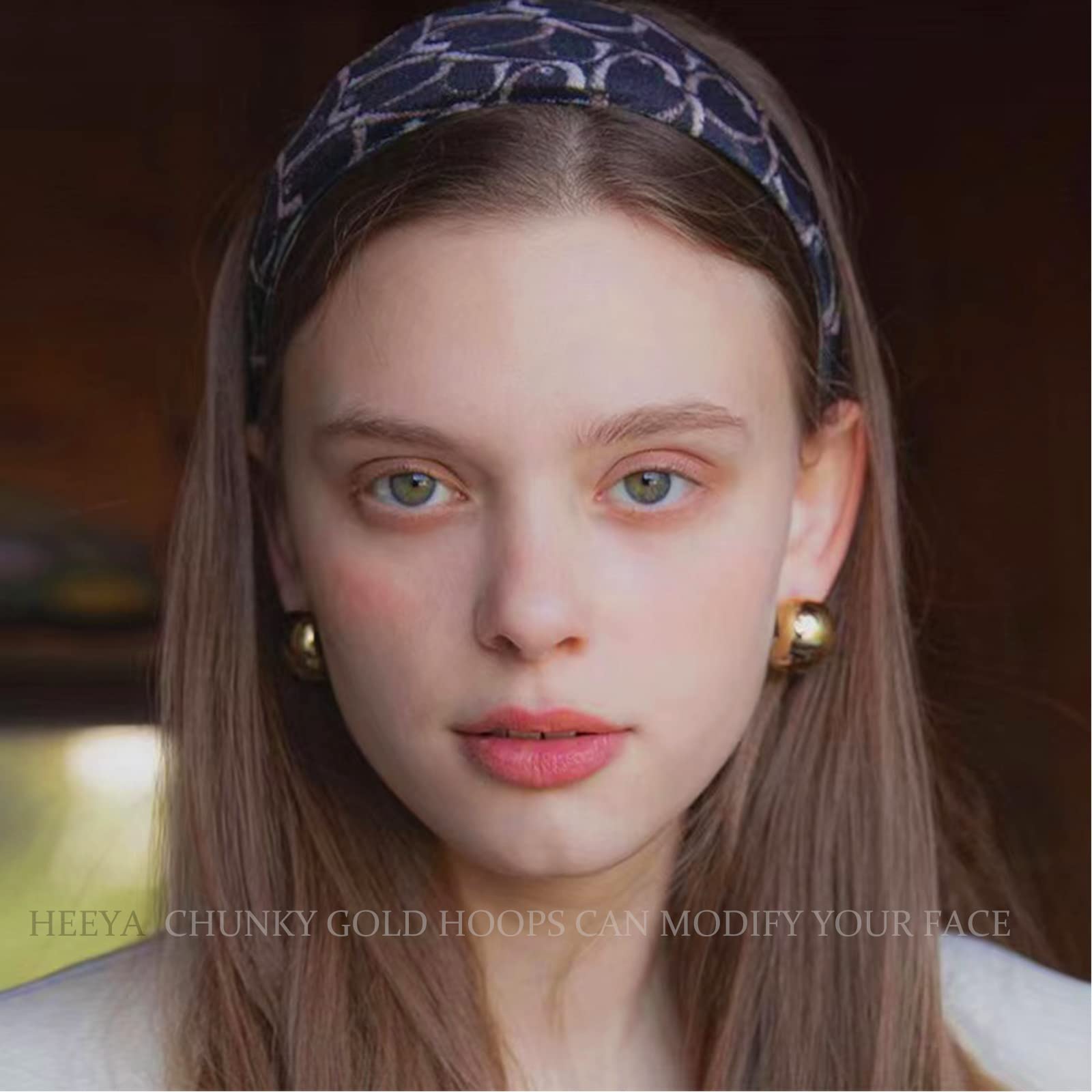 Chunky Gold Hoop Earrings for Women - 18K Gold Plated Lightweight Teardrop Drop Earrings - Hypoallergenic Fashion Jewelry Gift for Birthday Christmas - Perfect for Parties, Dating & Office Wear