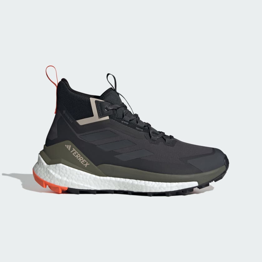 Adidas Men's Terrex Free Hiker 2.0 Gore-Tex Hiking Boots - Carbon Grey & Core Black - Waterproof Trail Shoes for Outdoor Adventures & Mountain Trekking
