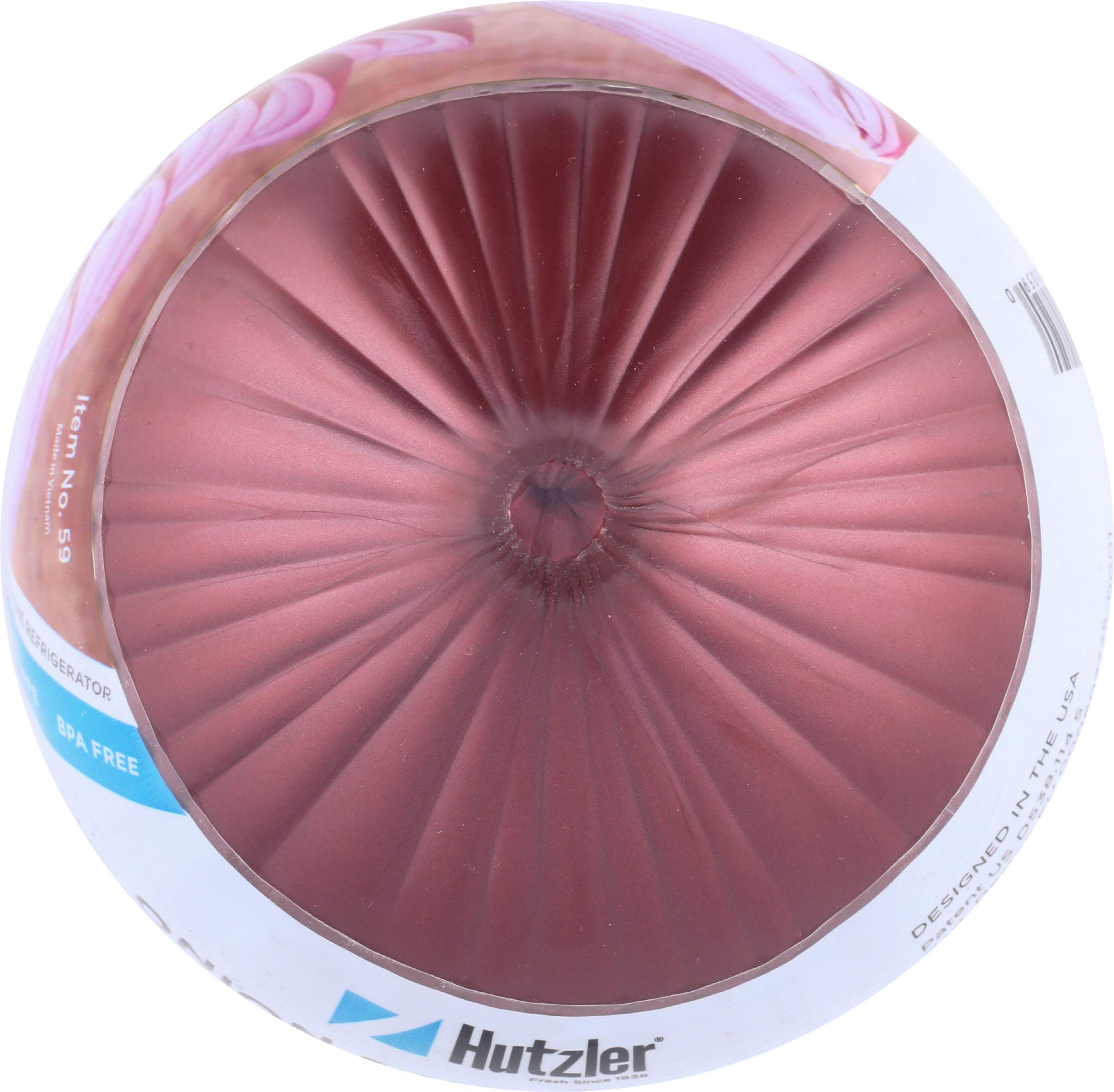 Hutzler Red Onion Saver Storage Container - Keep Cut Onions Fresh Longer | Airtight Onion Keeper for Kitchen, Refrigerator & Meal Prep