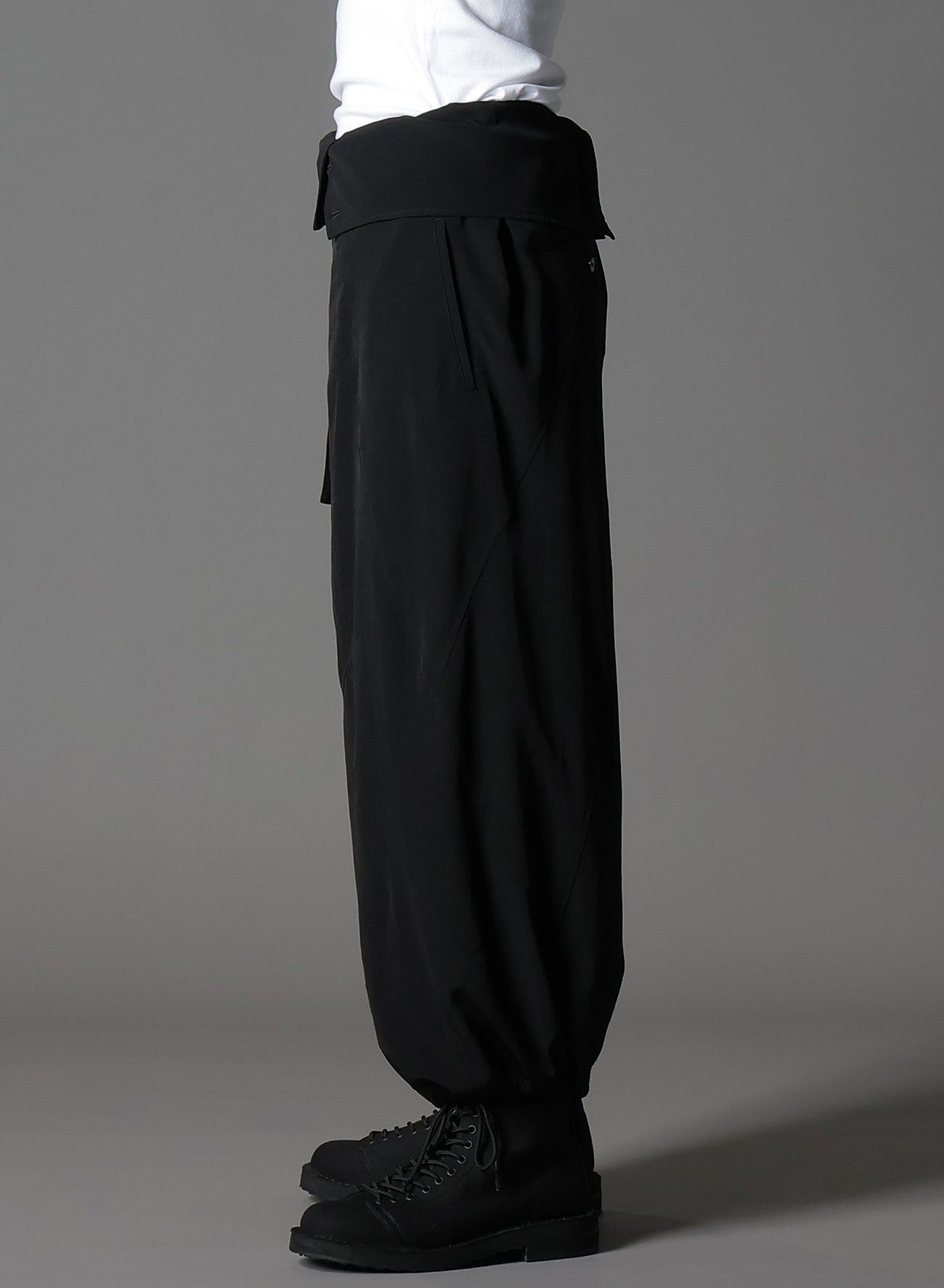 Elegant Crepe de Chine High Waist Tuck Pants for Women - Slimming Office Wear & Casual Chic Outfits