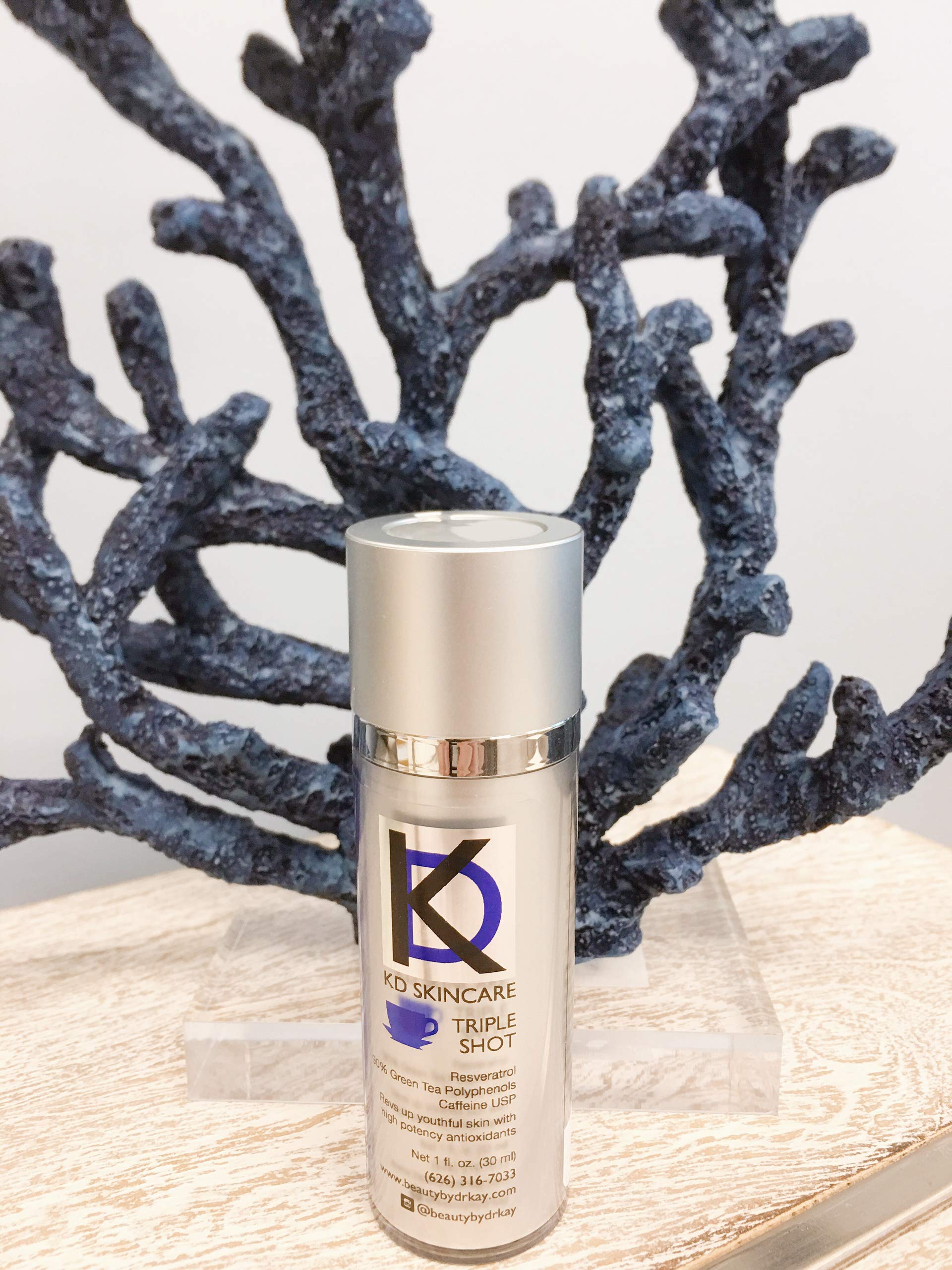 KD Triple Shot Serum - Anti-Aging Face Serum with Hyaluronic Acid & Vitamin C for Glowing Skin | Day & Night Moisturizer for Women & Men