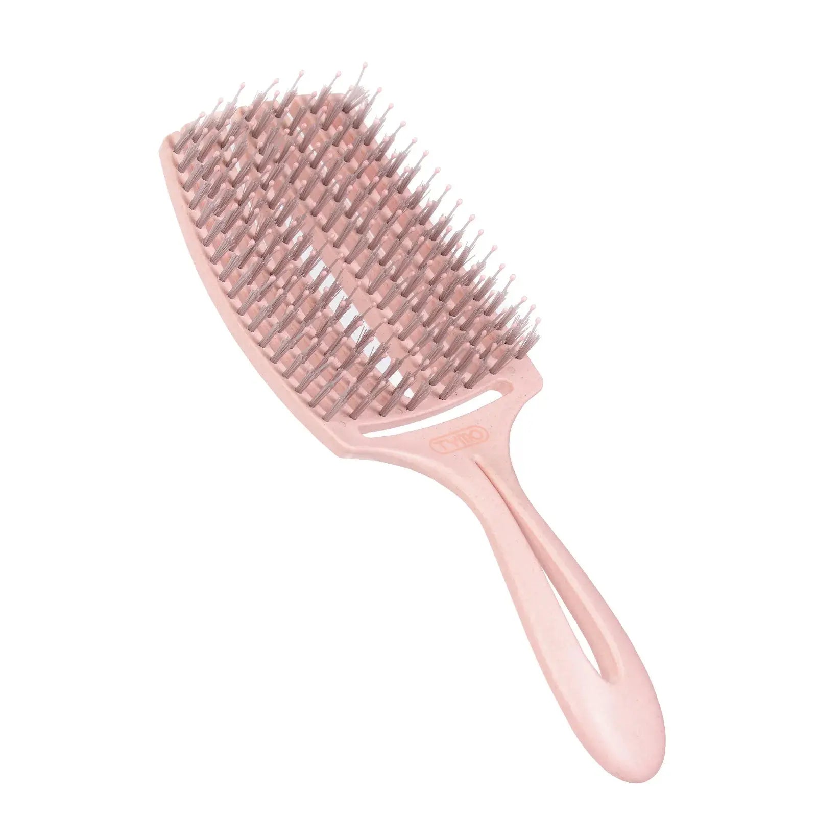 TYMO Bristle Brush for Hair Styling - Pink Hair Brush for Smoothing & Detangling - Perfect for Home, Salon & Travel Use