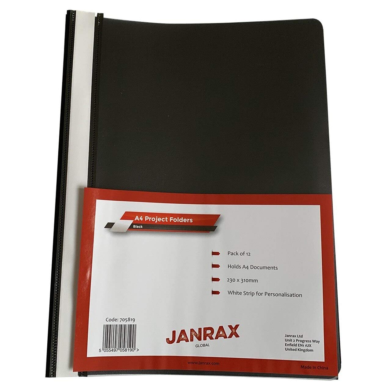 60-Pack Multicolor A4 Project Folders by Janrax - Durable Plastic File Folders for School, Office & Home Organization
