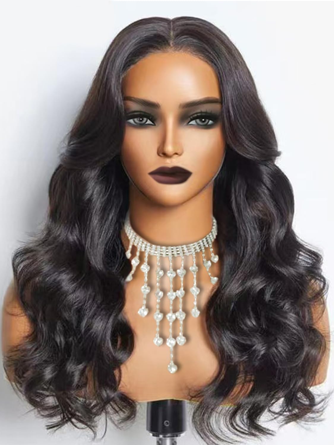 250 Density 13x4 HD Lace Front Human Hair Wig - Pre Plucked Glueless Body Wave Wig with Bleached Knots (18 Inch) for Black Women | Perfect for Daily Wear, Special Occasions & Protective Styling