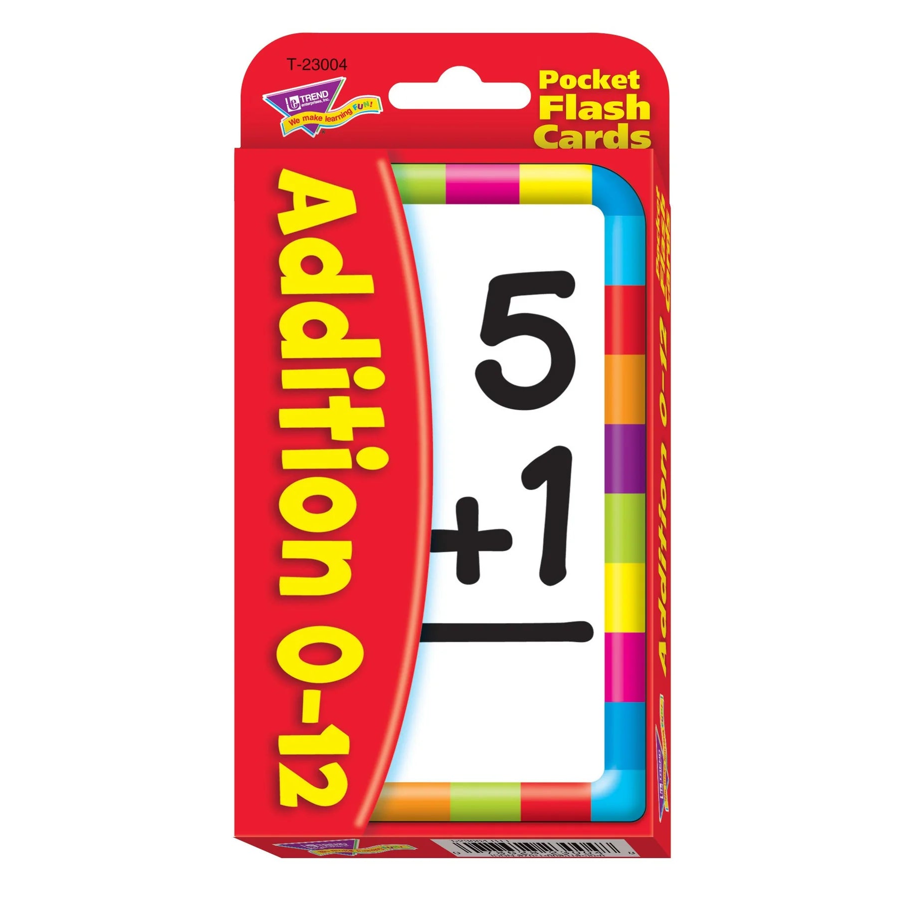 Addition 0-12 Pocket Flash Cards - Math Learning Tools for Kids | Perfect for Classroom, Homeschool & Travel Learning Activities