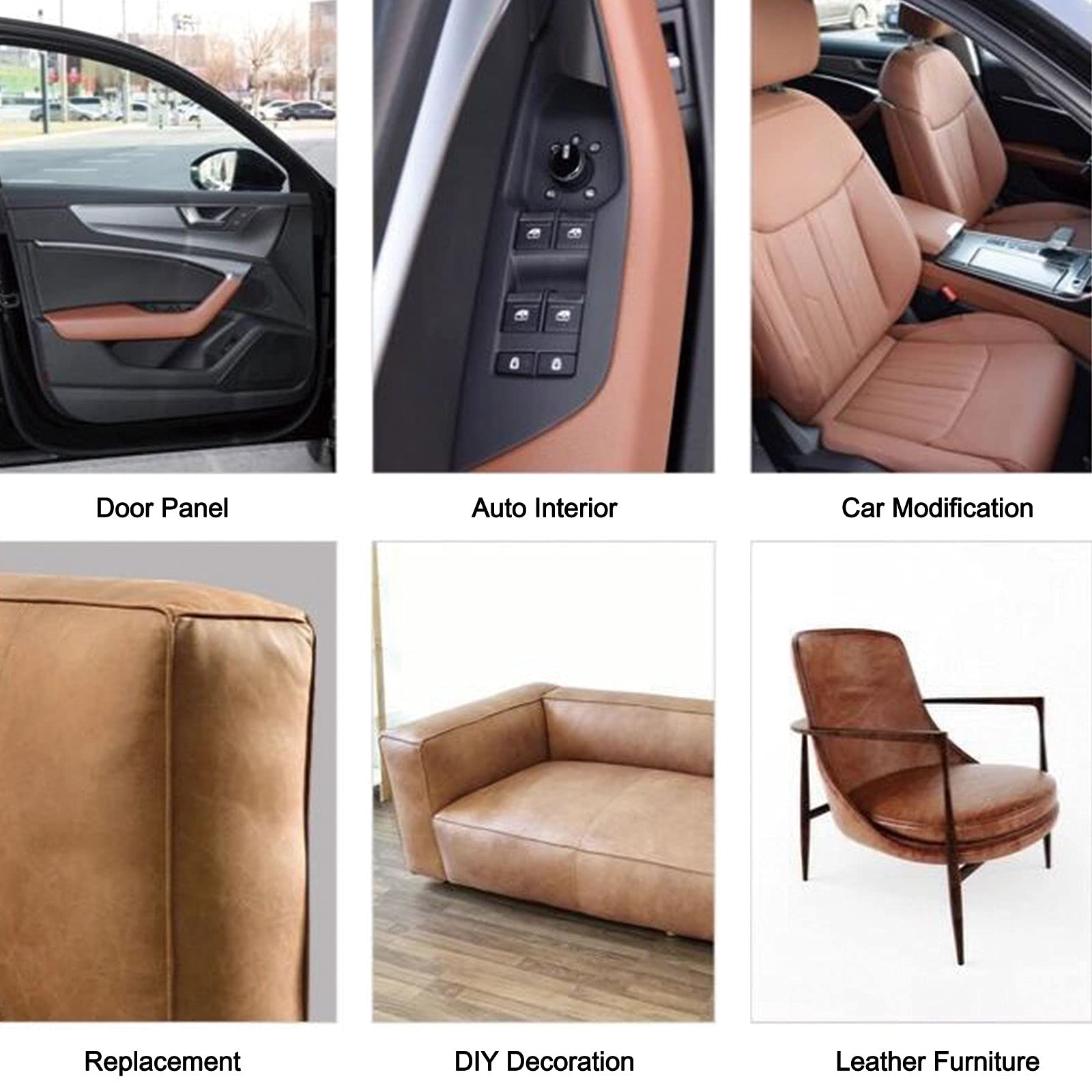 Premium Marine Vinyl Fabric - Soft, Durable & Hypoallergenic Artificial Leather for DIY Upholstery, Boat Seats, Car Interiors - Easy to Clean Synthetic Material (1 Yard, Brown) - Perfect for Furniture Repair, RV Cushions & Home Decor Projects