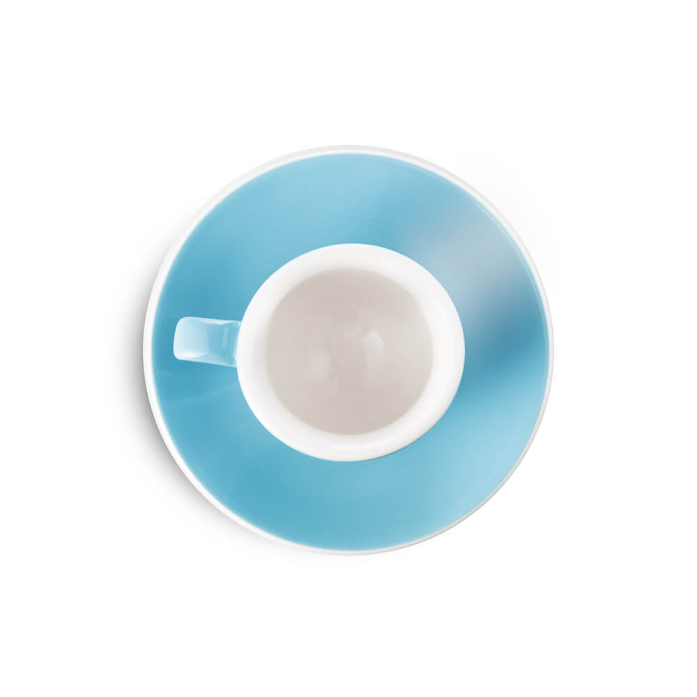 Premium Porcelain Espresso Cup & Saucer Set - 2oz/70ml Capacity, Elegant Blue Design - Perfect for Home Baristas, Coffee Shops & Gifts | Dishwasher Safe & Durable Ceramic