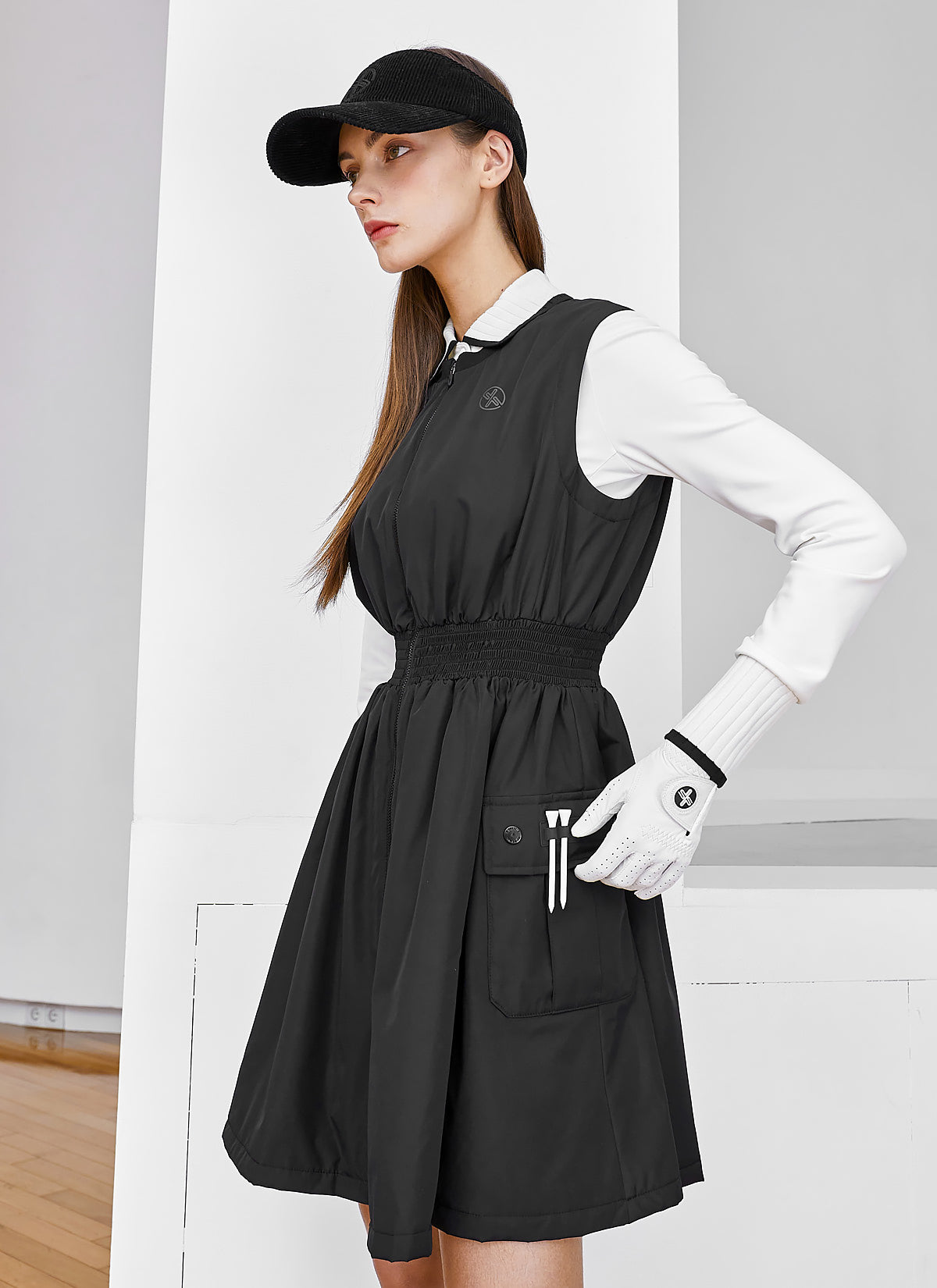 Big Pocket Padded Zip Up Dress - Women's Stylish Casual Hooded Dress with Front Pockets | Perfect for Everyday Wear, Running Errands & Weekend Outings