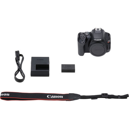 Canon EOS Rebel SL3/250D DSLR Camera with 18-55mm Lens Kit (Black) - Includes 32GB SanDisk Memory Card, Camera Case & Flash - Perfect for Travel Photography, Vlogging & Beginners