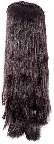 GAURI UMA Short Straight Hair Extensions for Women - Brown Synthetic Hairpieces for Everyday Styling & Fashion Looks