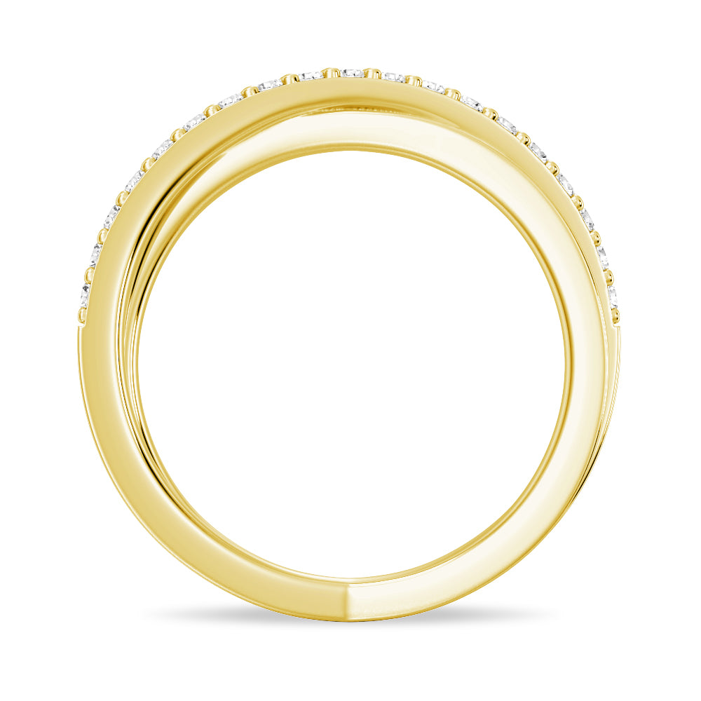 Lab Grown Diamond Ring with Interwoven Cross Design - Elegant & Ethical Jewelry for Weddings, Anniversaries & Special Occasions