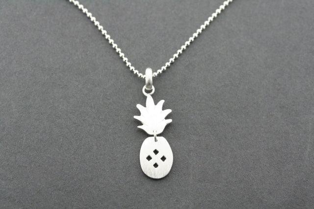 2 Piece Pineapple Pendant Necklace with 45cm Ball Chain - Tropical Jewelry Gift for Women, Perfect for Summer Outfits & Beach Vacations