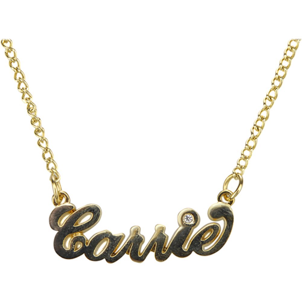 Sex and the City Love Carrie Necklace - Gold Plated SATC Movie Replica Jewelry for Women - Perfect Gift for Fans, Bridesmaids & TV Show Lovers