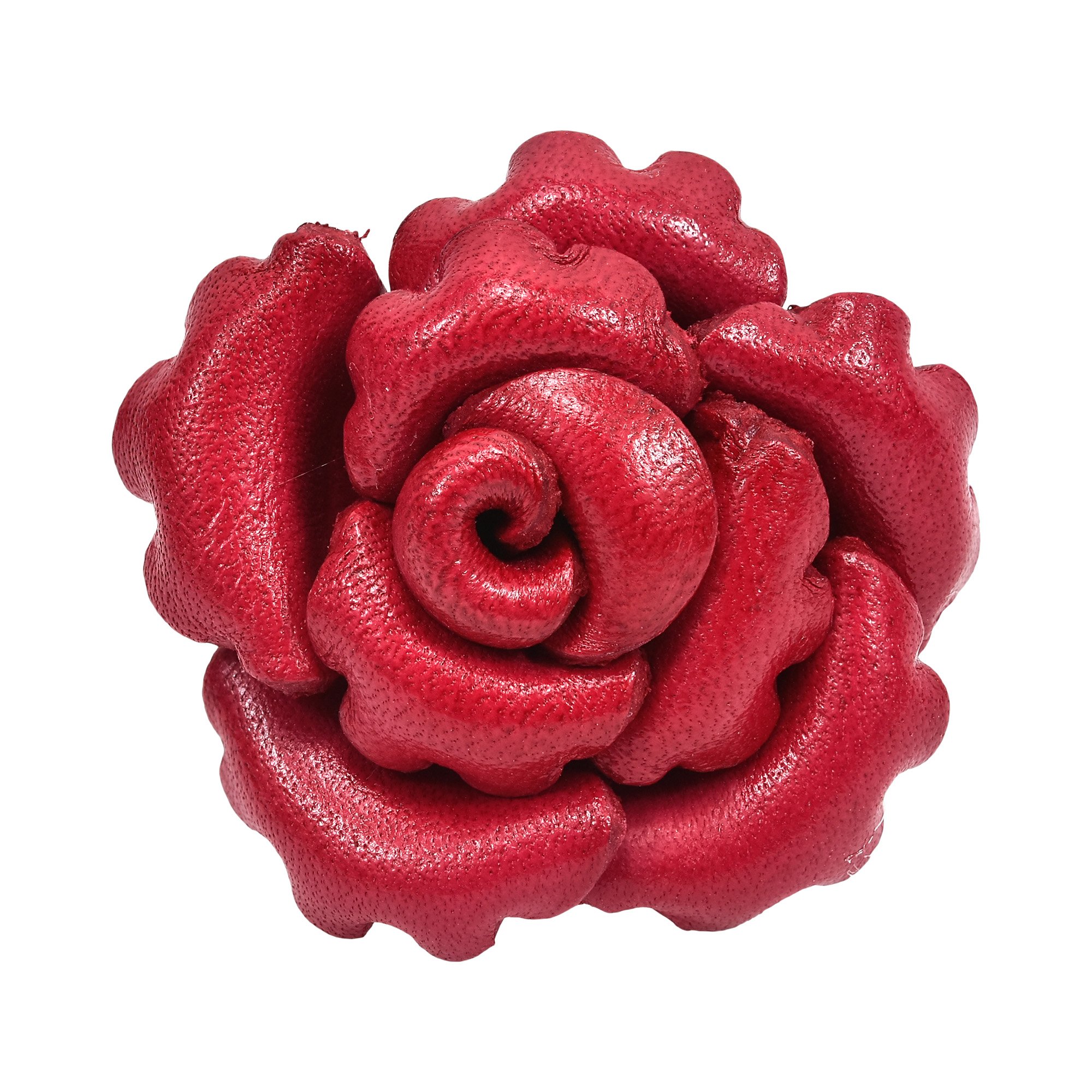 AeraVida Genuine Leather Rose Petal Adjustable Ring for Women - Handmade Floral Statement Jewelry - Free Size Fashion Accessory for Date Night, Wedding & Special Occasions