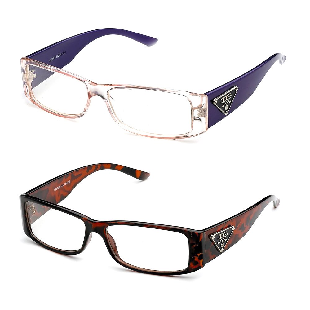 Newbee Fashion Women's Casual Thick Clear Frame Eyeglasses - Trendy Clear Acetate Glasses for Everyday Wear, Work & Reading