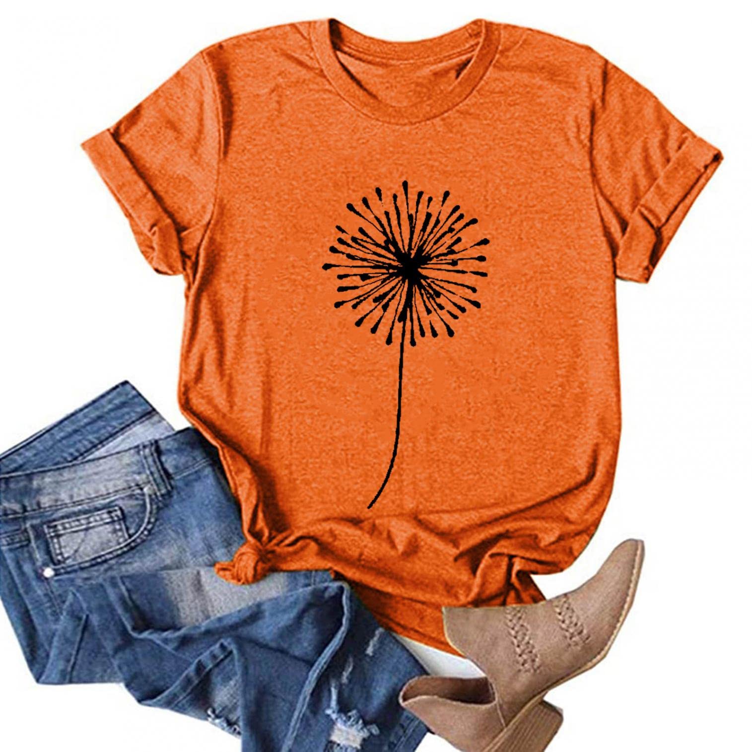 FABIURT Women's Casual & Dressy Tops - Striped Short Sleeve T-Shirts, Printed Blouses & Tunics for Summer | Workout, Office & Everyday Wear