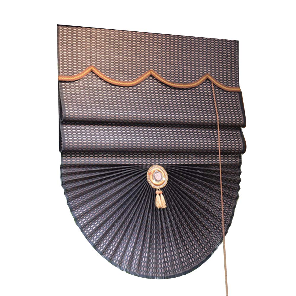 Stylish Fan-Shaped Bamboo Blinds & Roller Shades - Natural Roman Window Coverings & Door Curtains for Sun Protection & Room Dividers - Perfect for Living Room, Bedroom, Patio & Office Privacy