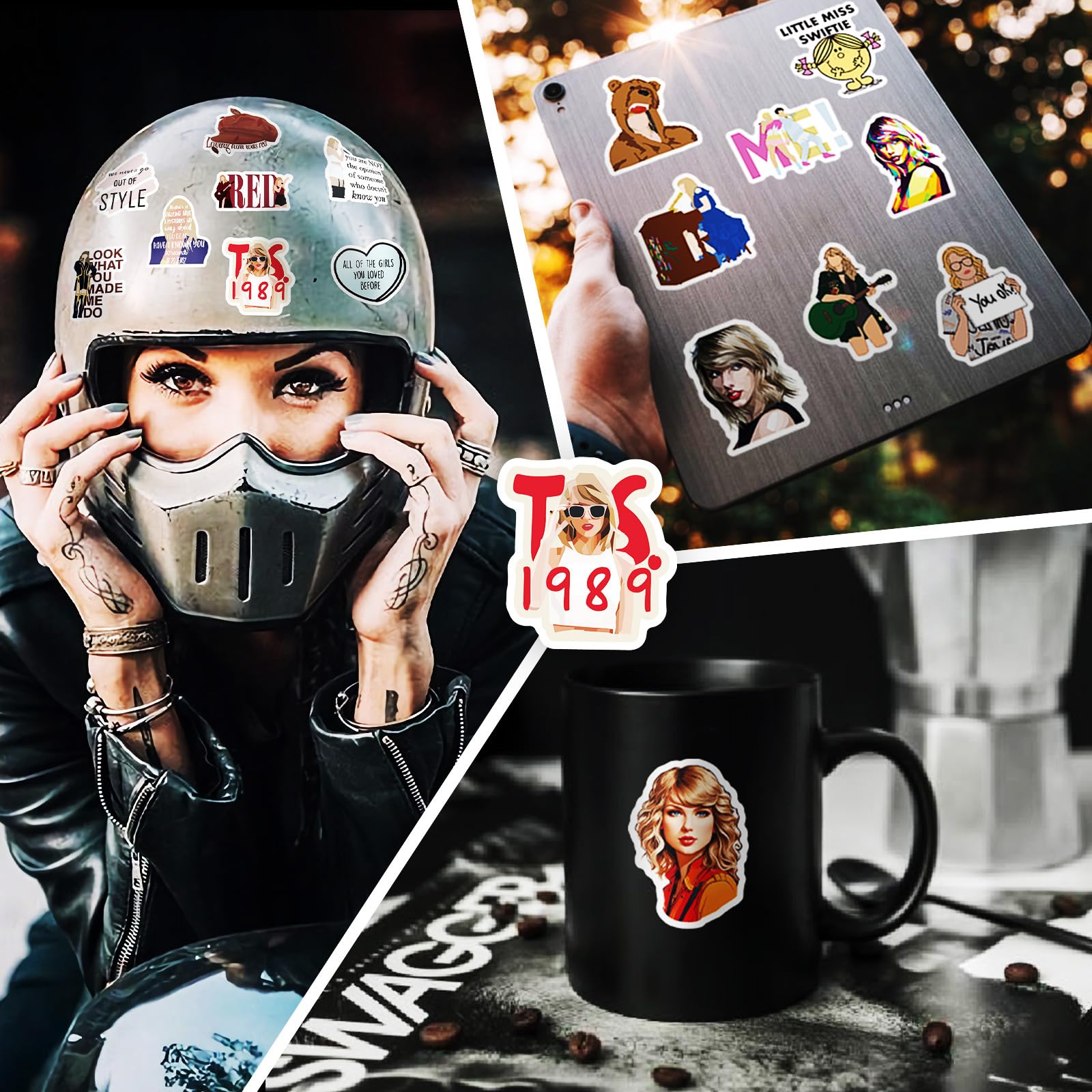 100Pcs Taylor Swift Stickers - Waterproof Vinyl Decals for Fans, Teens & Adults - Perfect for Water Bottles, Laptops, Skateboards, Guitars & DIY Crafts - Music Lover Gift & Room Decor