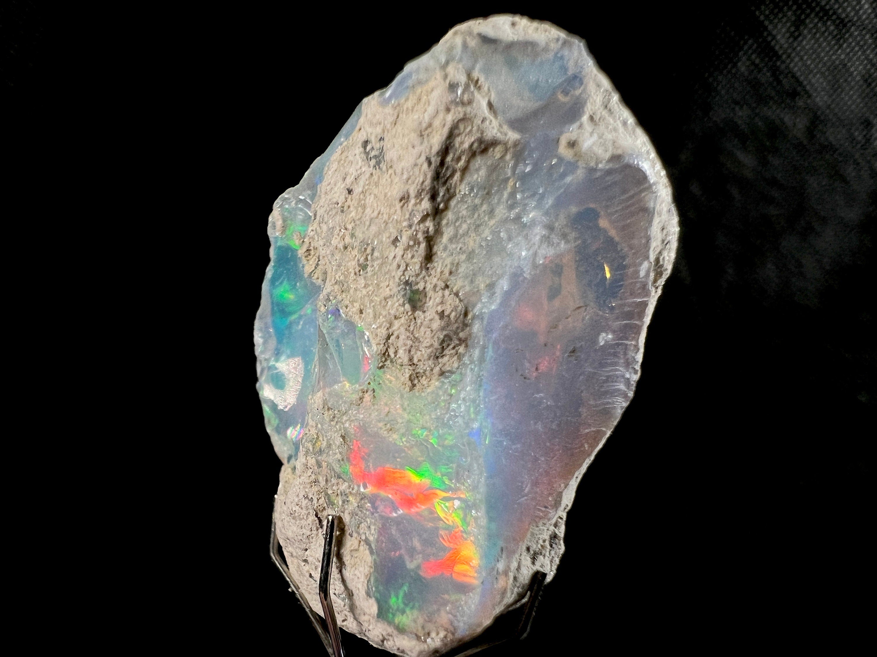 Premium 4A Welo Opal Raw Crystal - Certified Cutting Grade Opal for Jewelry Making (50608) - Perfect for Rings, Necklaces & Handcrafted Gemstone Designs