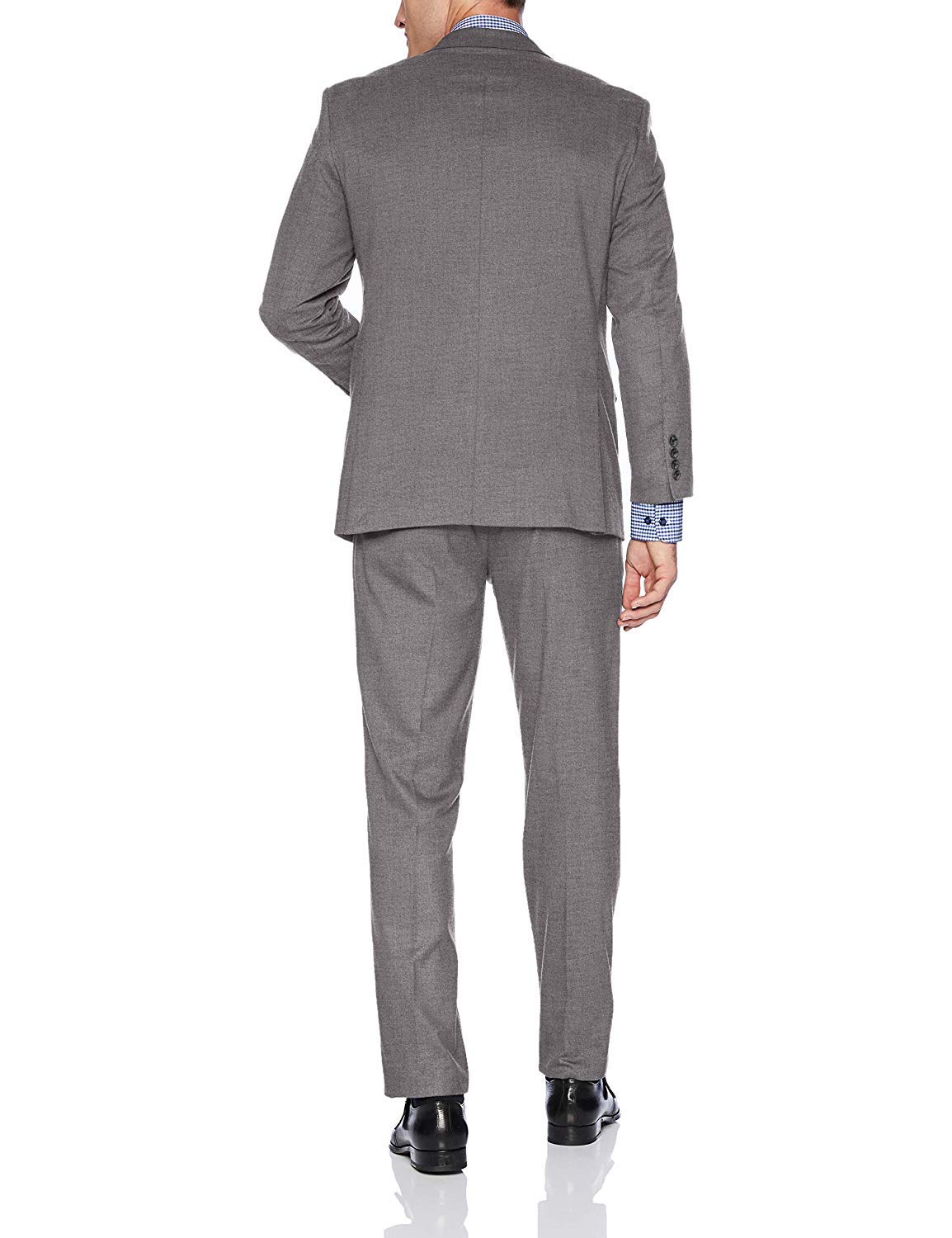Men's Portly Fit Single Breasted Two-Piece Solid Suit Set for Business, Weddings & Formal Events - Available in Multiple Colors