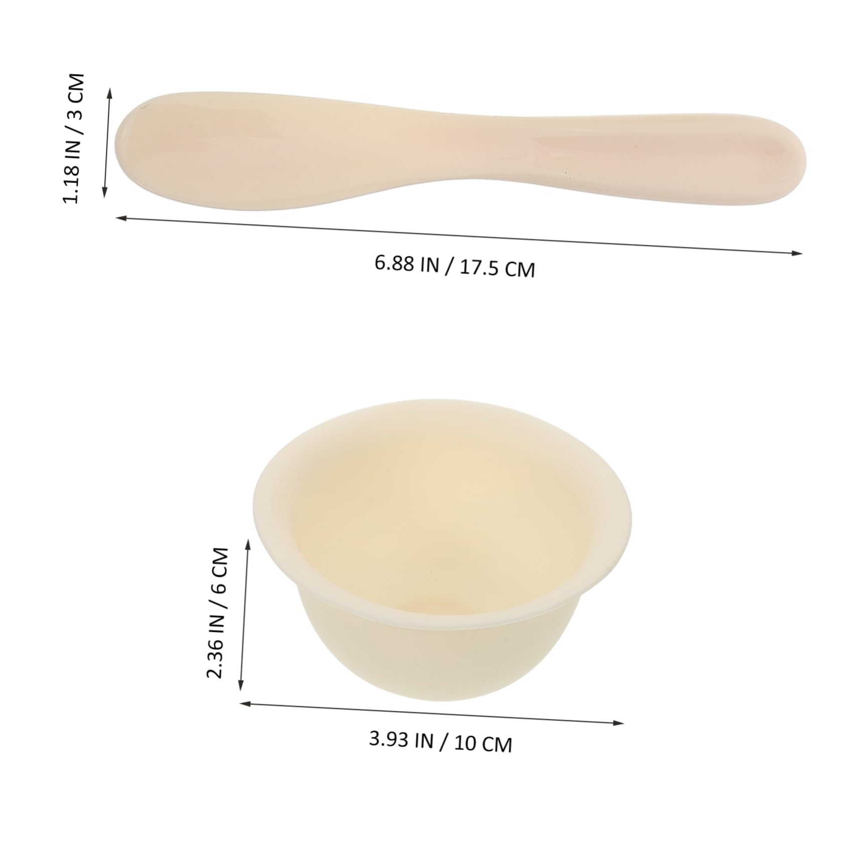 2-Piece Silicone Mask Bowl Set with Applicator - DIY Facial Mask Mixing Bowls for Salon & Home Use | Easy Mix & Apply Cream Masks | Perfect for Spa Days, At-Home Skincare Routines & Professional Treatments