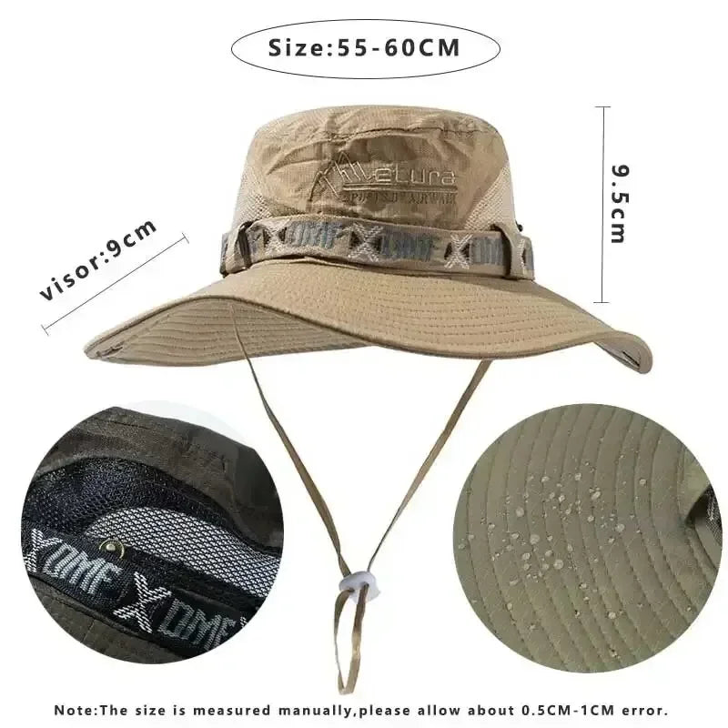 Best Tactical Sun Hat for Hiking & Camping - UPF 50+ UV Protection, Breathable & Adjustable Outdoor Hat for Men & Women - Perfect for Hiking, Fishing, Travel & Outdoor Adventures