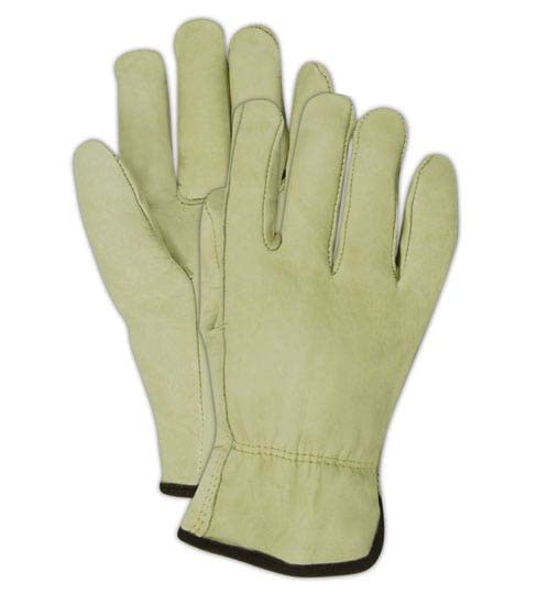 Premium MAGID RoadMaster Cow Grain Leather Driver Gloves - 12 Pairs, Size 9/Large (B6540E) - Durable Work Gloves for Trucking, Construction & Outdoor Activities