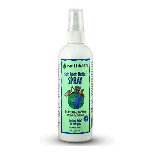 Earthbath Hot Spot Relief Spray with Tea Tree Oil & Aloe Vera - 8oz Soothing Itch Relief for Dogs - Perfect for Hot Spots, Allergies & Skin Irritations