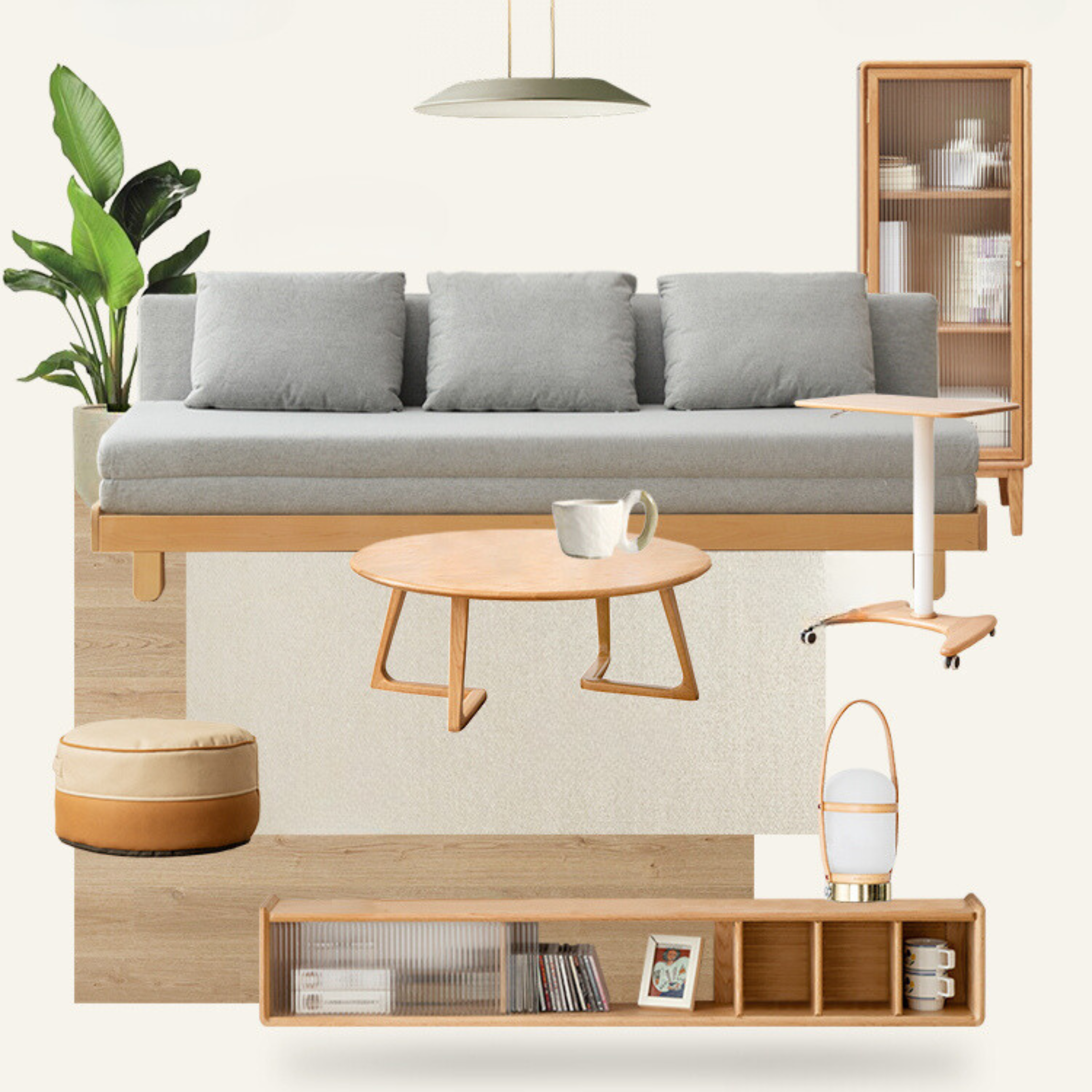 Solid Oak & Ash Wood Adjustable Height Standing Desk - Ergonomic Mobile Workstation for Home Office, Study & Workspace