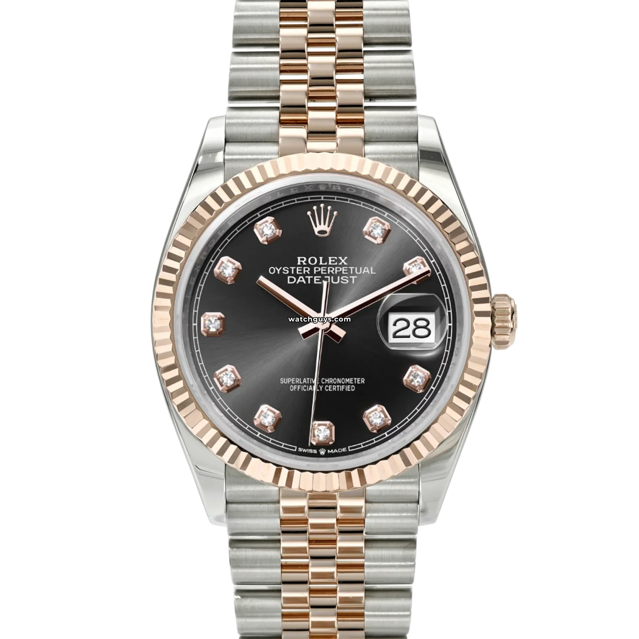 Rolex Datejust 126231 36mm Men's Watch - Black Dial with Diamond Markers - Luxury Automatic Watch for Business, Gifts & Special Occasions
