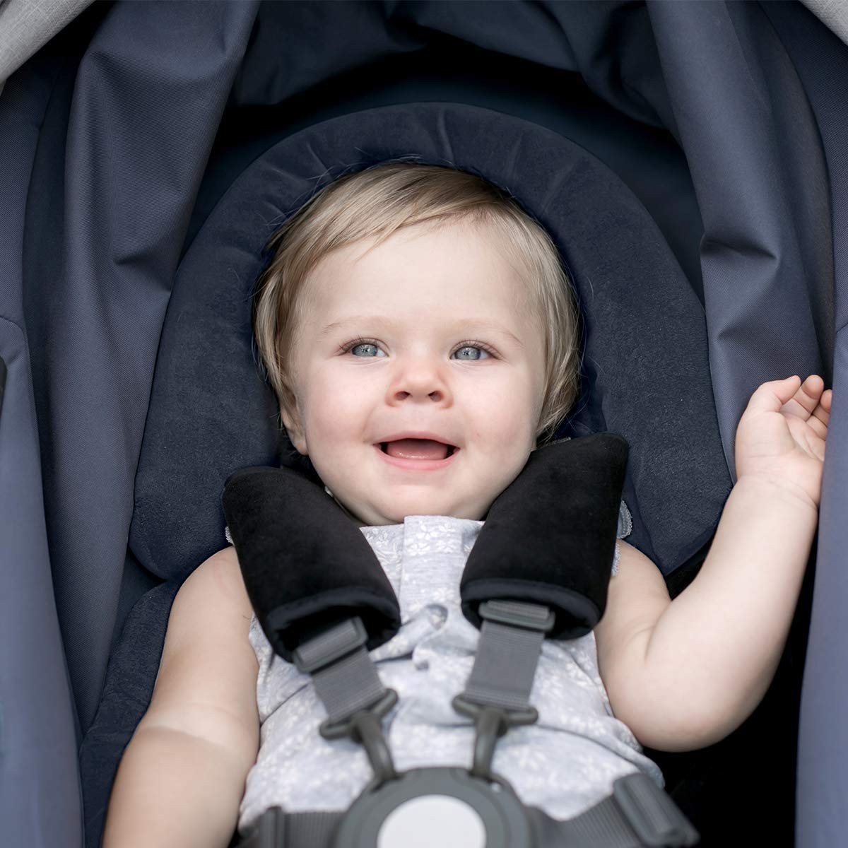 COOLBEBE Baby Car Seat Shoulder Pads - Ultra Soft Seat Belt Covers for Infants & Toddlers - Universal Fit for Car Seats, Strollers & Pushchairs - Comfortable Protection for Long Rides & Daily Commutes