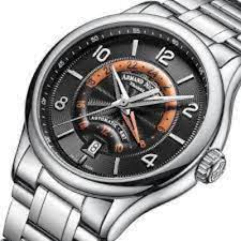 Armand Nicolet A846AAA NR M9742 Men's Luxury Watch with Additional Black Leather Strap - Perfect for Business, Formal Events & Everyday Wear