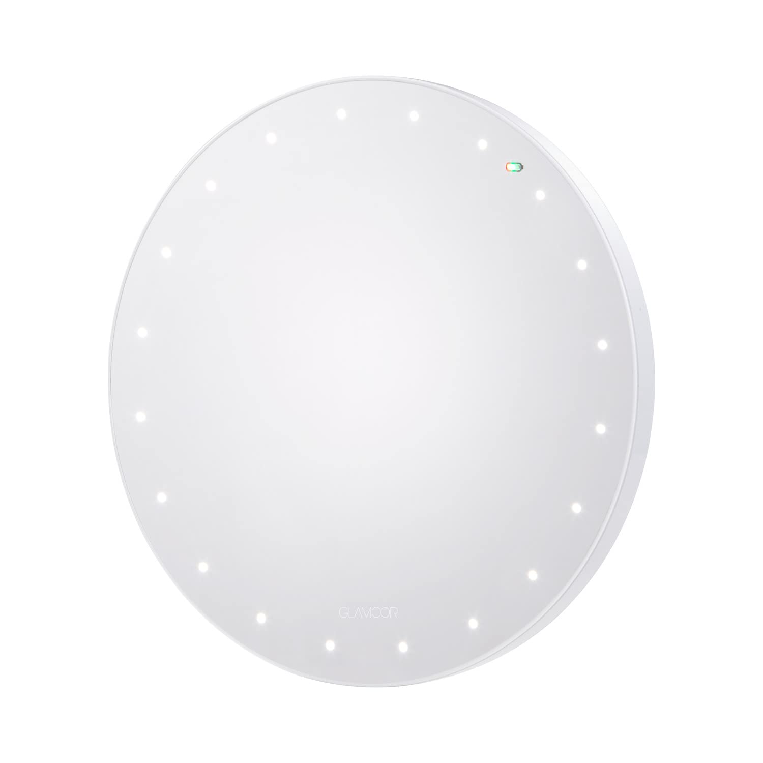 RIKI LOVES RIKI GLAMCOR Fogless Shower Mirror with LED Lights - Heated Anti-Fog Glass, Magnetic Mount, Rechargeable Battery - Perfect for Shaving & Skincare in Bathroom