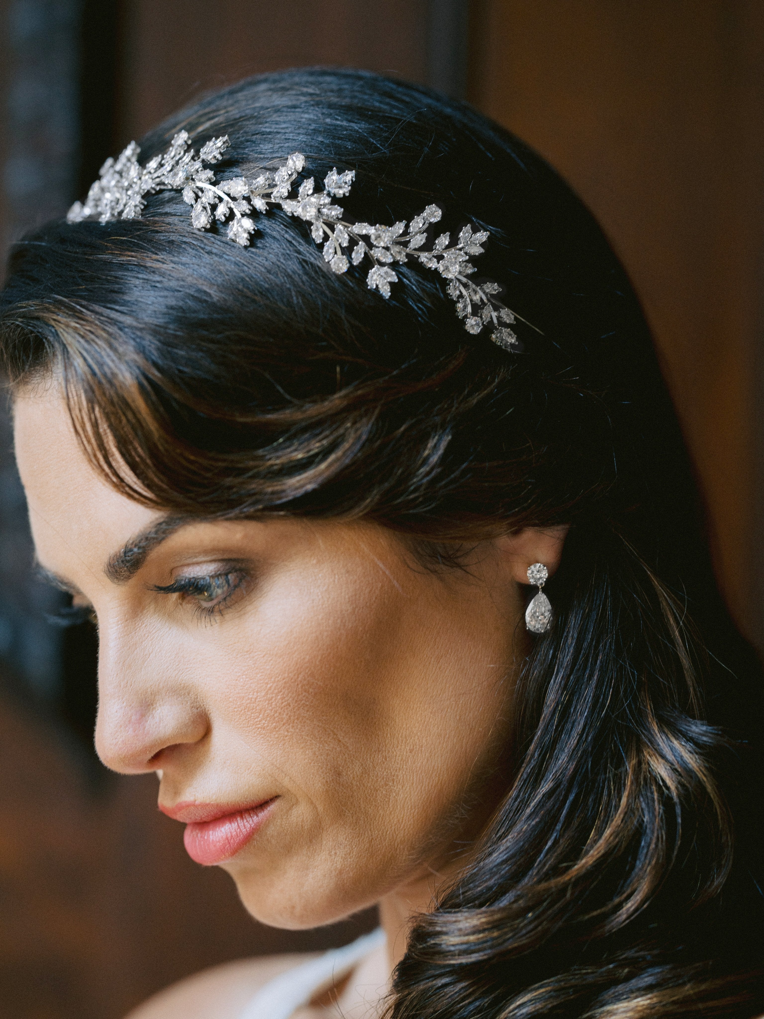 FABRICE Simulated Diamond Bridal Headpiece - Elegant Wedding Hair Accessory for Brides, Bridesmaids & Prom | Perfect for Weddings, Formal Events & Special Occasions