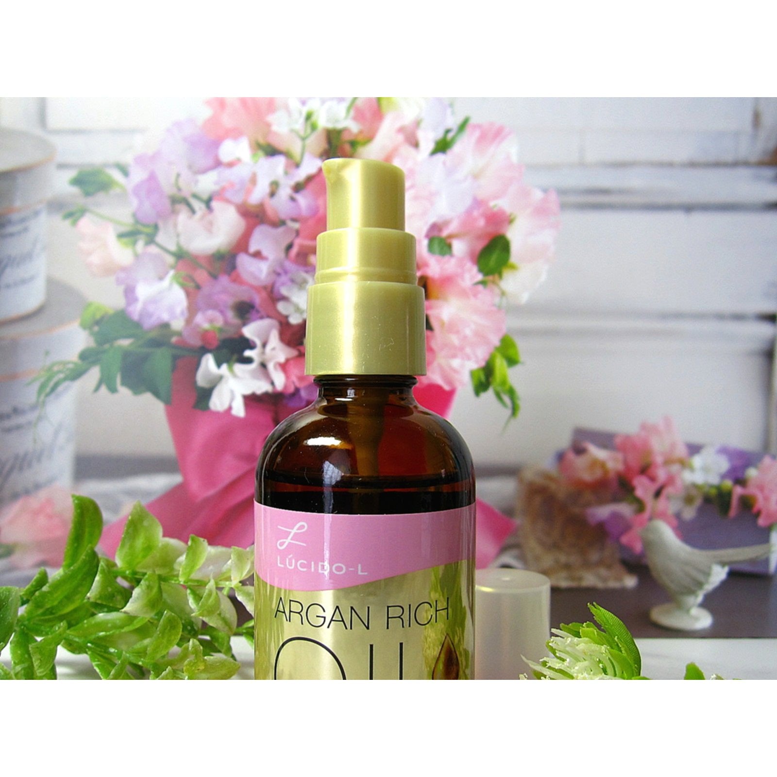 Lucido L Argan Rich Hair Treatment Oil 60ml - Moroccan Argan Oil for Smooth, Shiny & Healthy Hair - Perfect for Daily Hair Care, Styling & Split Ends Repair