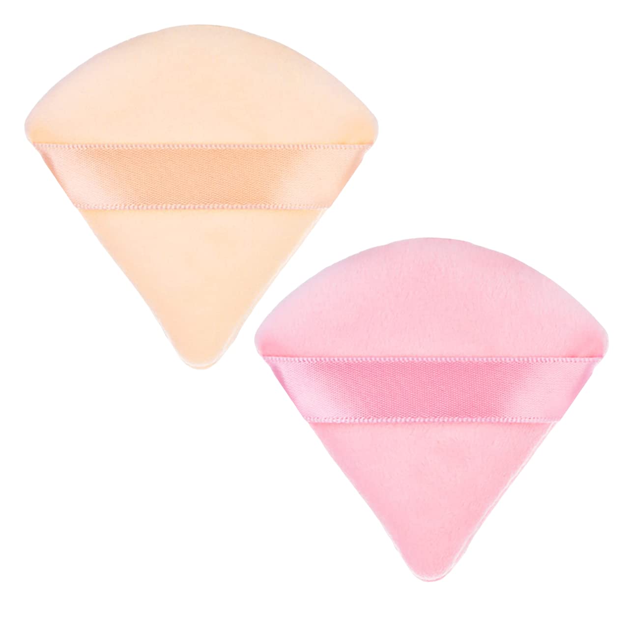 Ghelonadi Professional Makeup Sponge - Washable Foundation Blender & Cosmetic Puff for Liquid Foundation & Loose Powder (2-Pack Triangle Sponges) | Perfect for Flawless Makeup Application, Contouring & Everyday Beauty Routine