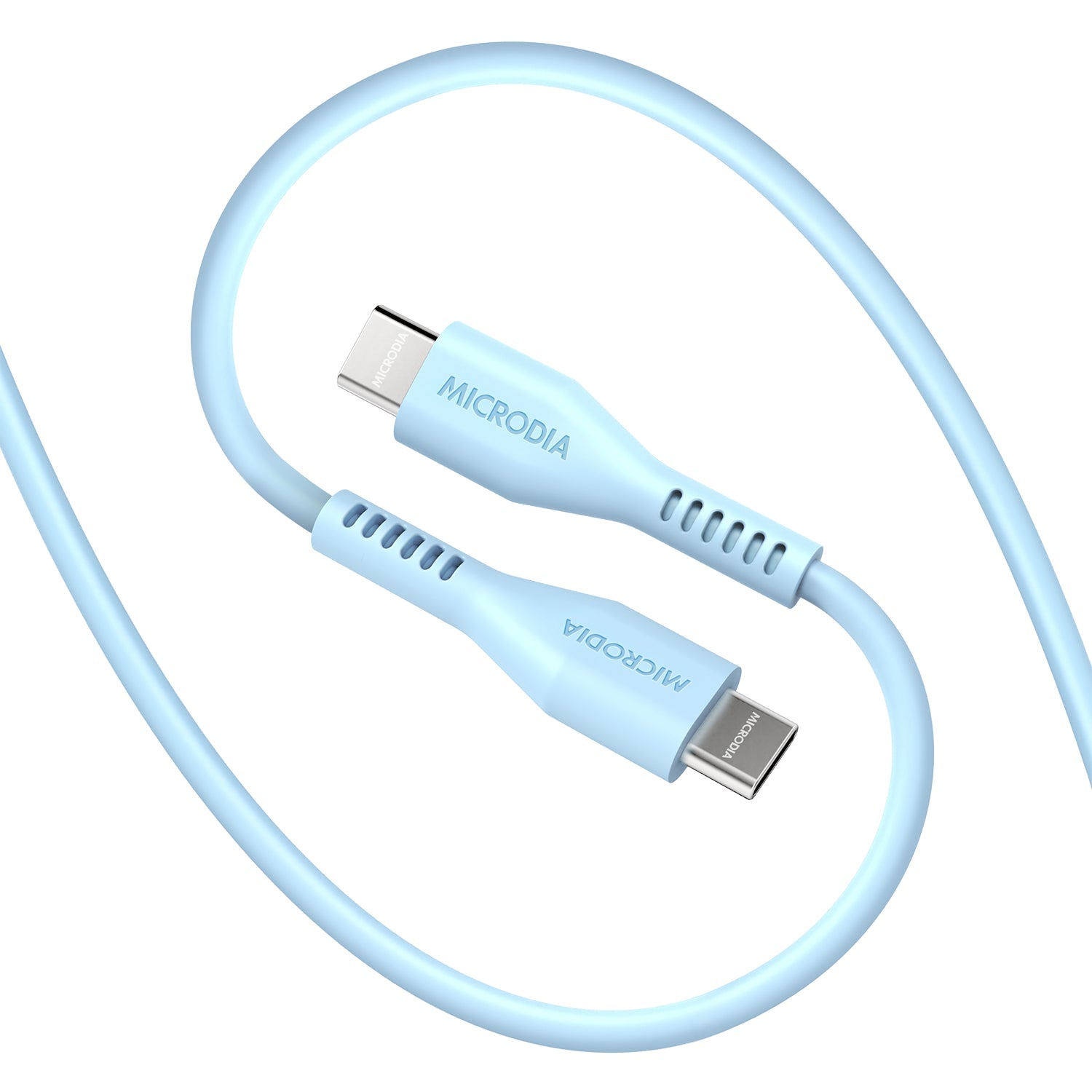 MICRODIA Fruitywire™ 60W USB C to USB C Fast Charging Cable with Liquid Silicon Coating - PD Compatible for iPhone 15/14/13, MacBook, iPad, Samsung Galaxy - Perfect for Home, Office & Travel Charging