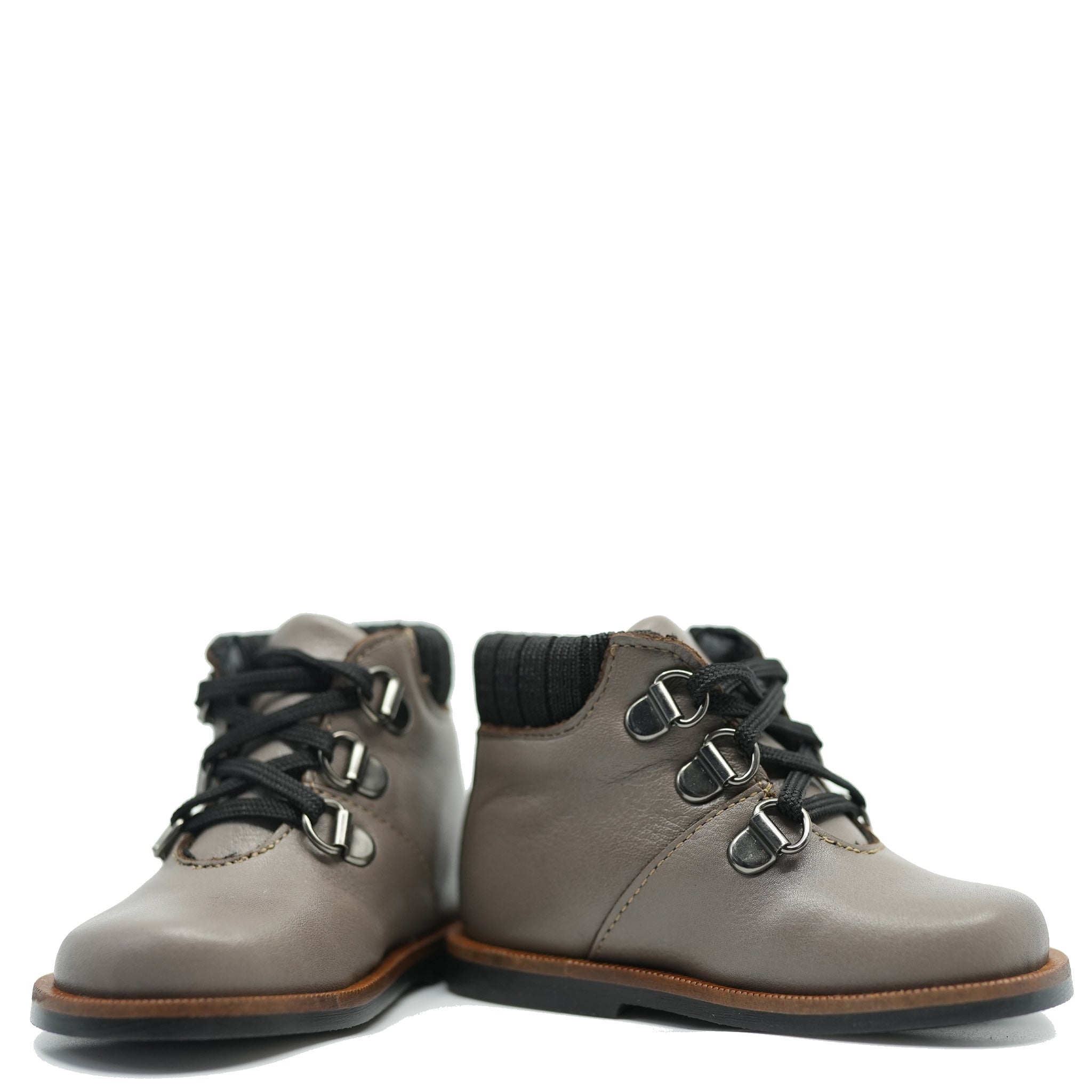 Blublonc Taupe Lace-Up Baby Booties - Soft Leather First Walkers for Newborns & Infants | Perfect for Special Occasions, Photo Shoots & Everyday Wear