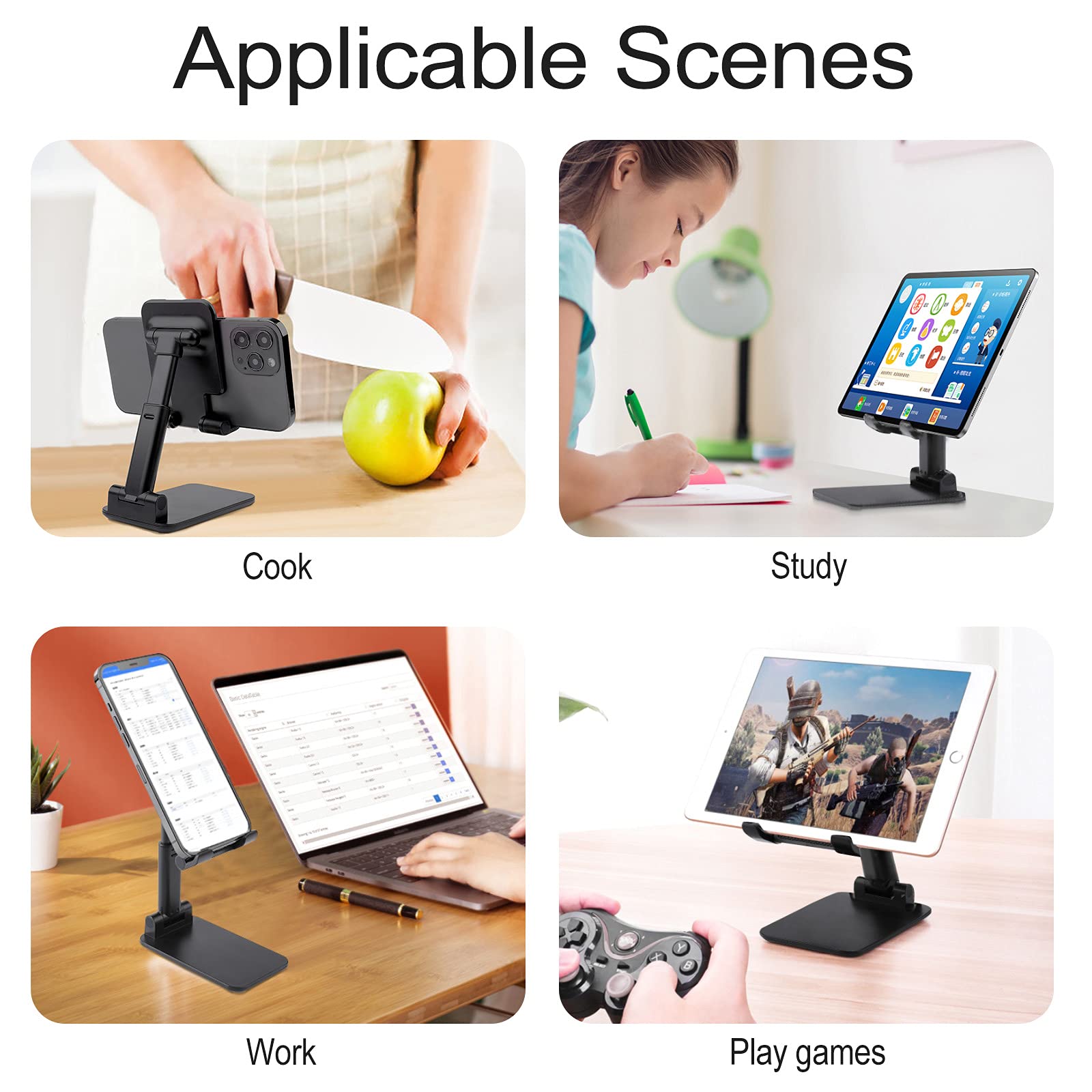 Foldable Bowling Ball Phone Stand Holder - Universal Compatible with All Smartphones for Desk, Office, and Home Use